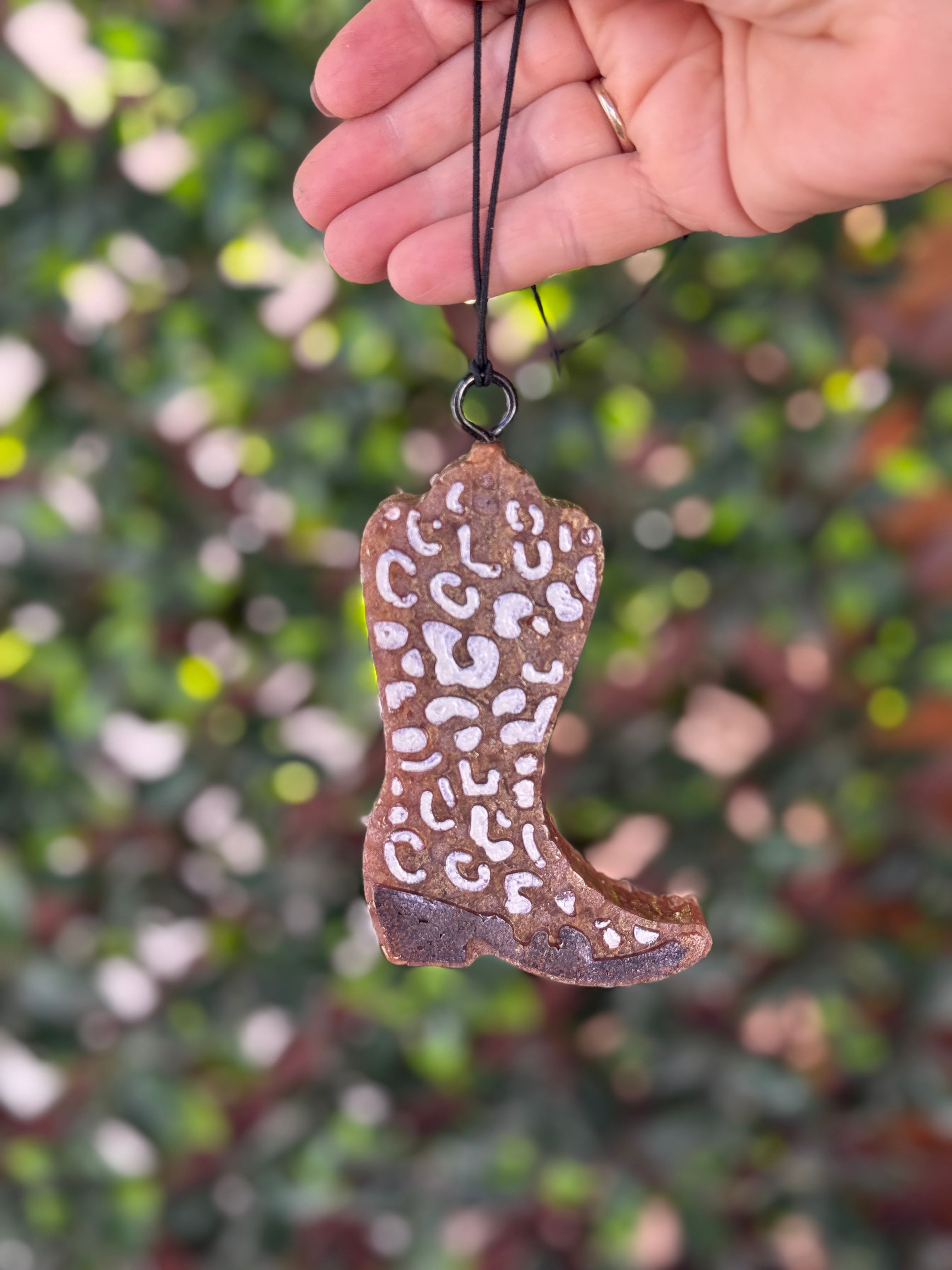 Cowboy Boot - Leopard Print Freshie