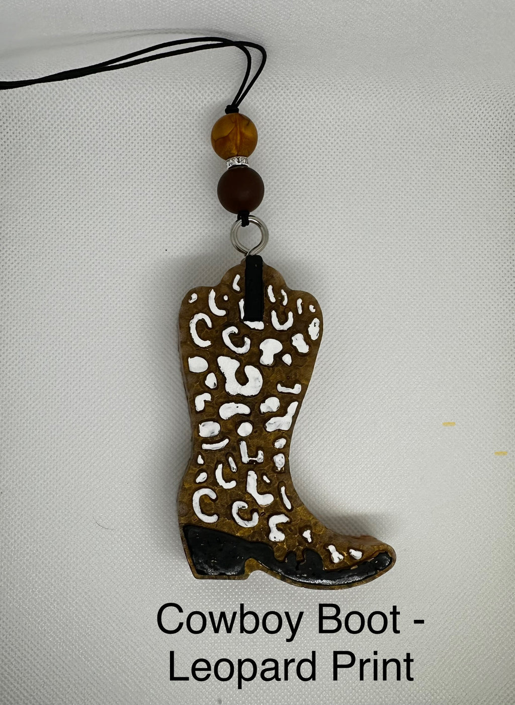 Cowboy Boot - Leopard Print Freshie